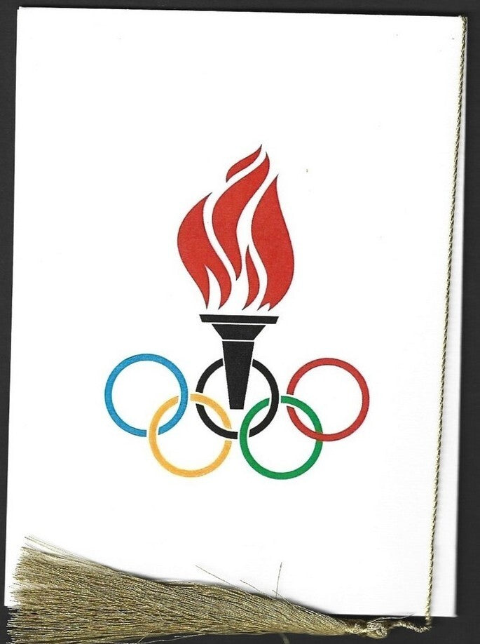 India 2024 Paris Olympics souvenir with 1984 Los Angeles, US Olympics cachet