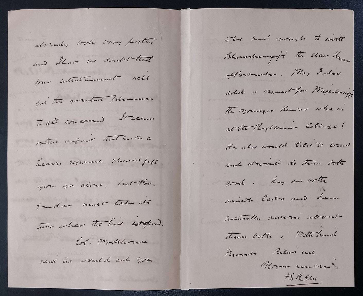 AOP India 1887 crested letter, PORBANDAR STATE