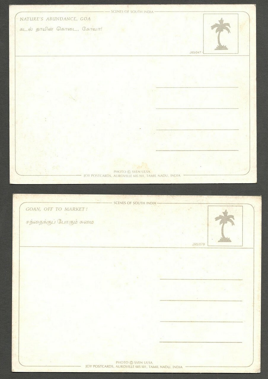 AOP India Goa Fish vintage Auroville postcards (3)