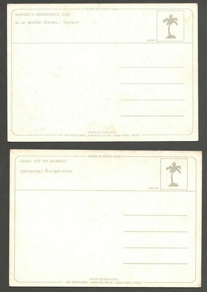 AOP India Goa Fish vintage Auroville postcards (3)