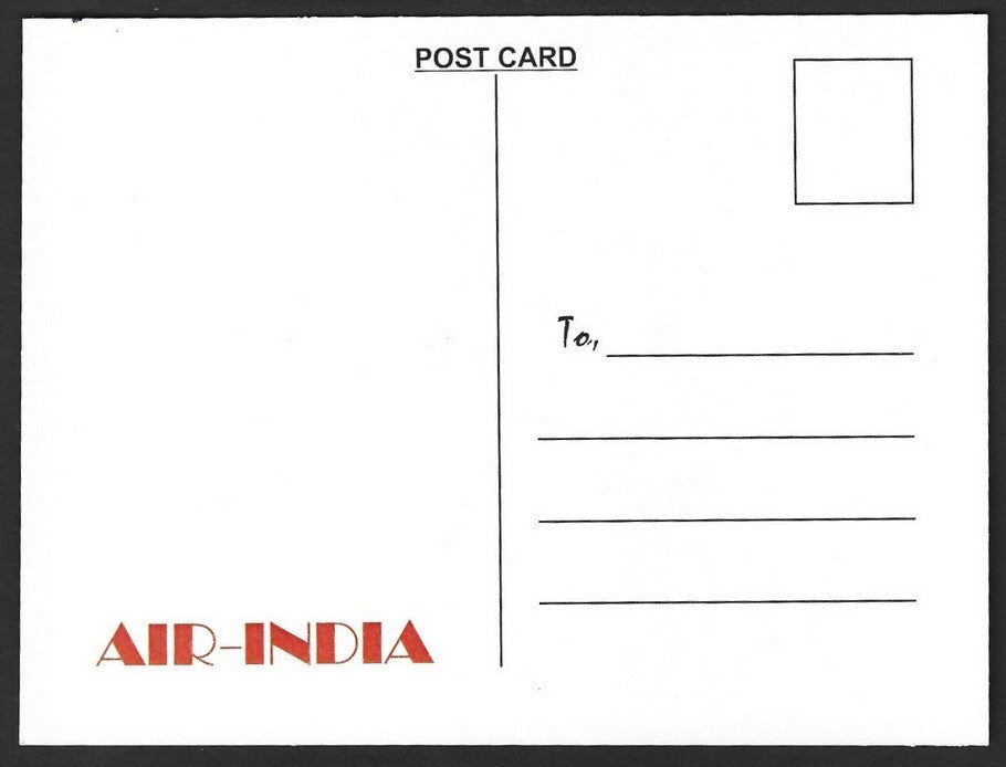 AIR INDIA EUROPE reprinted postcard