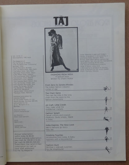 India Taj Mahal Hotel in-house magazine TAJ 1983-1985 (4)