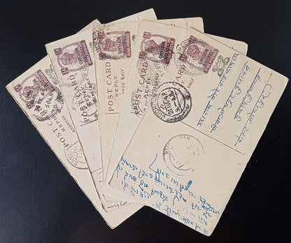 India Gwalior State postal stationery / postal history accumulation (100 items)