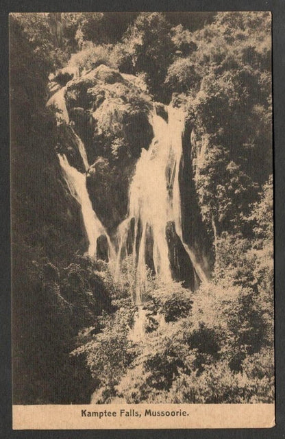 AOP India Kamptee Falls, Mussoorie vintage postcard
