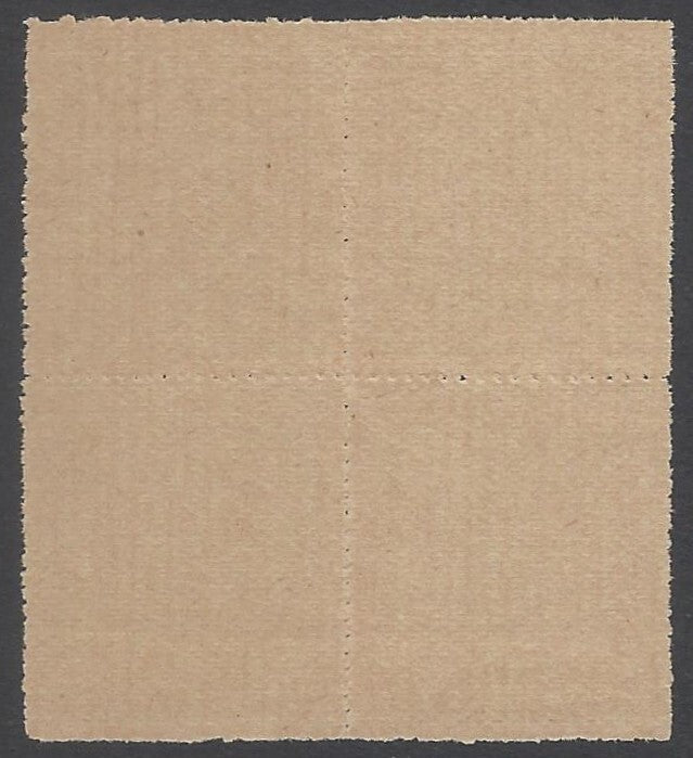 AOP India Kishangarh 1899 1a brown lilac laid paper roul unused block. SG 29a £1