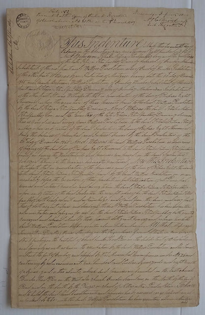 India 1869 document with 25R embossed revenue Mollah/Blatt #4-18 Rarity C