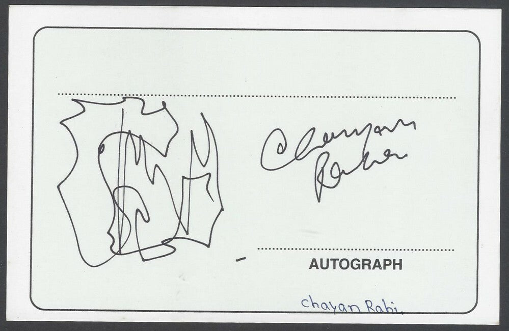AOP Chayan Rahi, Artist pen sketch on autograph card India