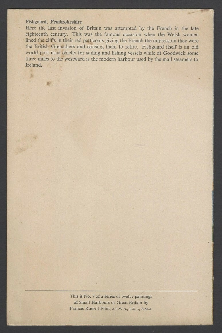 B.I. British India Line Small Harbours of Great Britain menu cards (3)