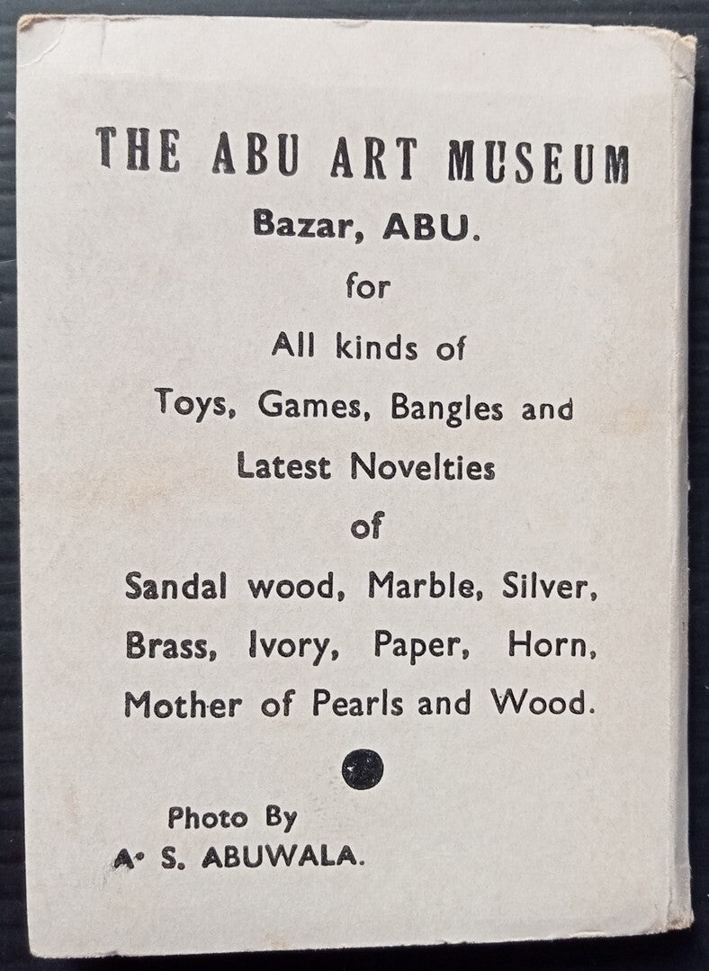 (AOP) India MOUNT ABU vintage miniature booklet of views