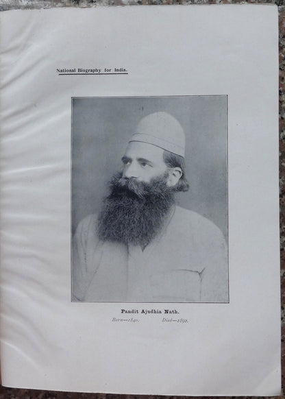 A National Biography of India Volume 3 1911 NO COVER 9 plates
