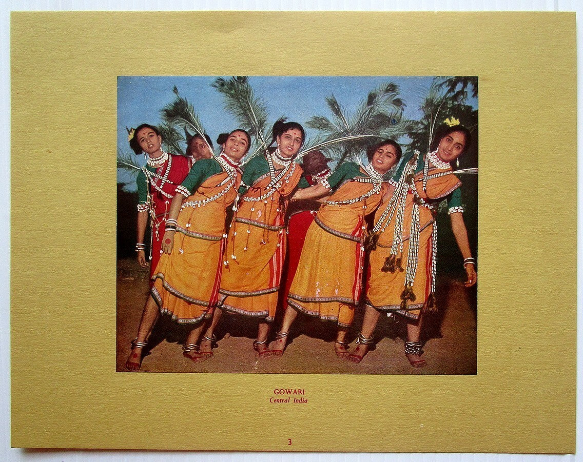 Folk Dances of India folder with 6 prints