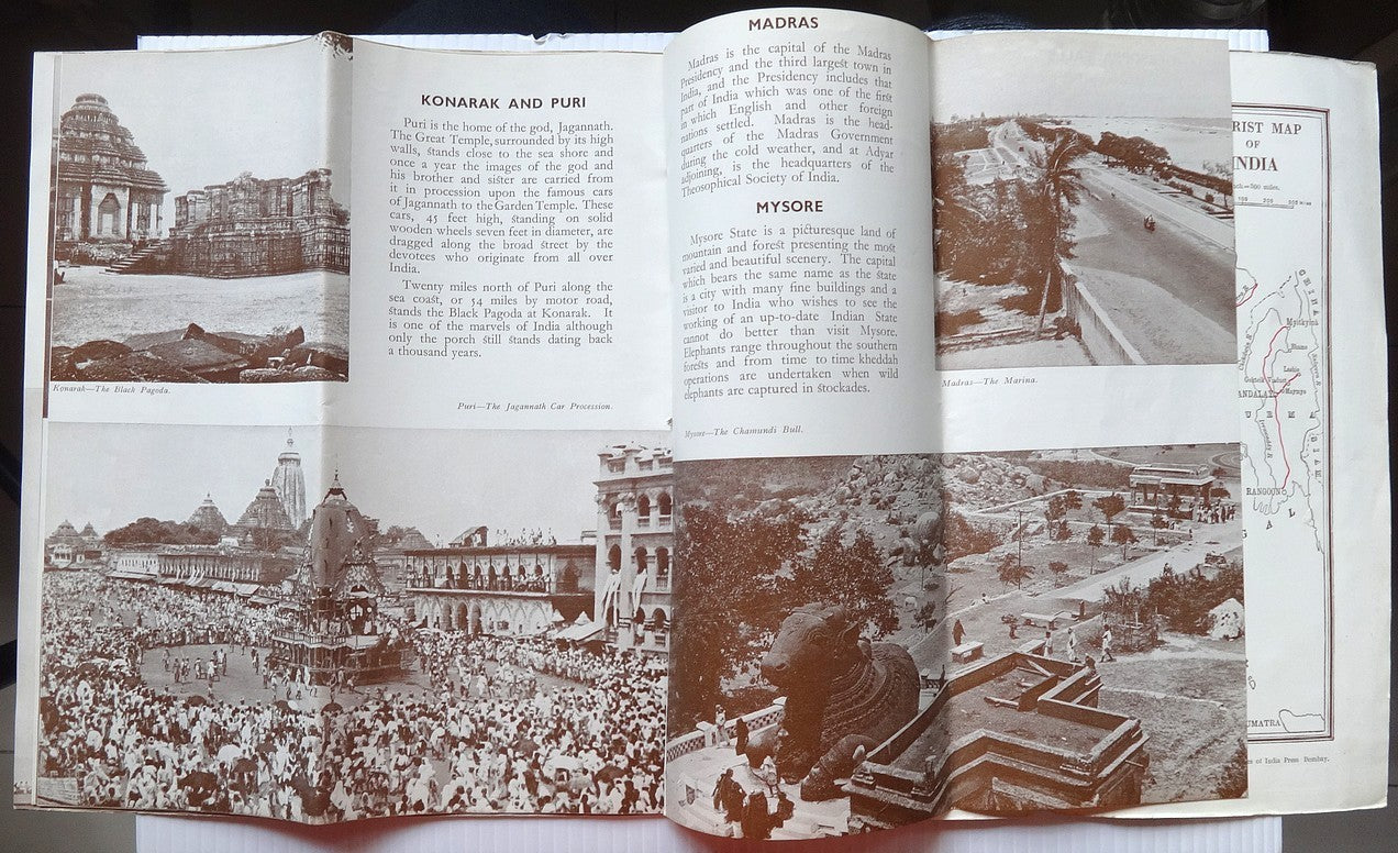 India & Burma 1930s tourism promotional booklet