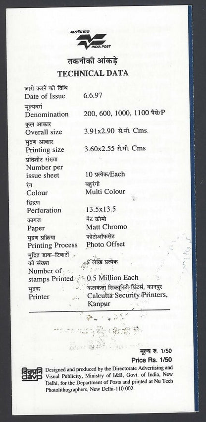 India 1997 Buddhist Tourism used brochure