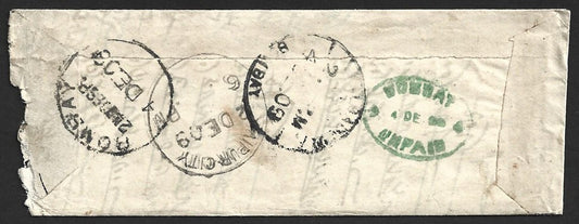 (AOP) India KEdVII 1909 stampless cover