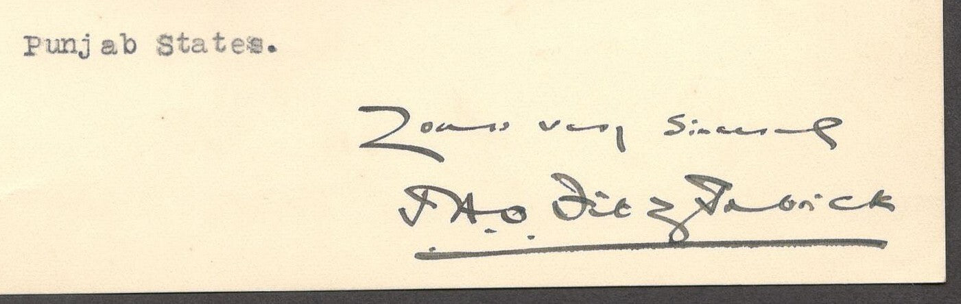 India 1934 crested letter AGENT TO THE GOVERNOR GENERAL / PANJAB STATES