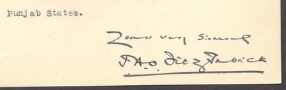 India 1934 crested letter AGENT TO THE GOVERNOR GENERAL / PANJAB STATES