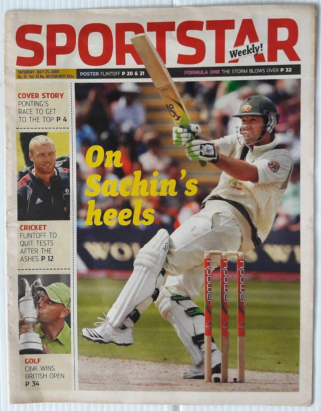 India Sportstar 2008-11 CRICKET cover issues 10” X 13” (5)
