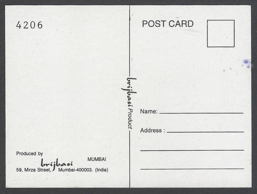 AOP Bollywood India promotional mini postcard (3x4 inches) JUHI CHAWLA