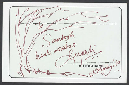 AOP Devali Mukherjee, Artist pen sketch on autograph card India