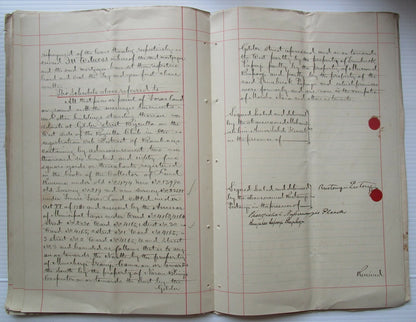 India 1907 Deed of Charge document with Special Adhesive QV 8R & KEdVII 10R, 50R