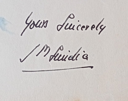 GWALIOR STATE India 1941 crested letter signed MAHARAJA Jivaji Rao Scindia