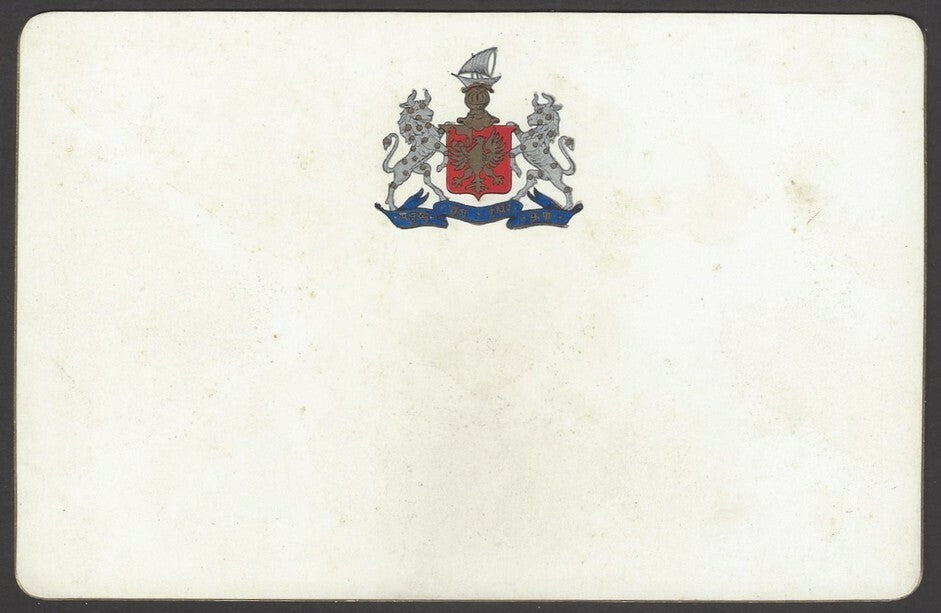 India Bhavnagar State The Majiraj Pavilion 1940s View Card with state crest
