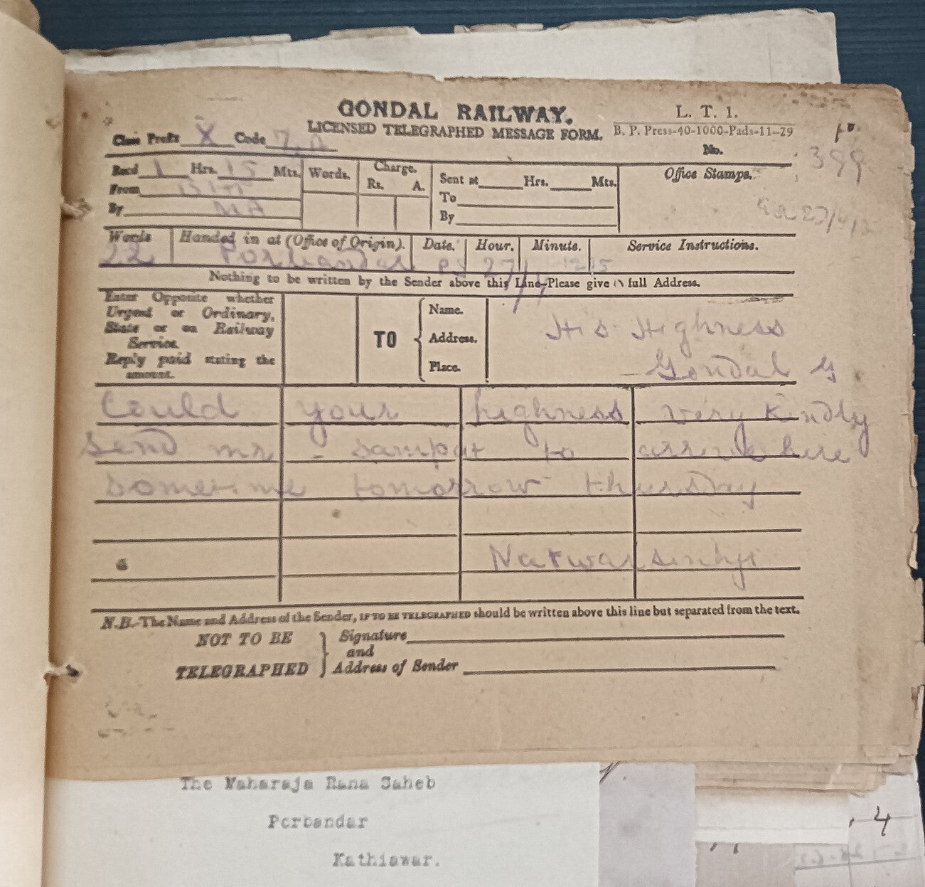 India 1933 Gondal Porbandar Dispute correspondence incl. 20 signed by Maharajas