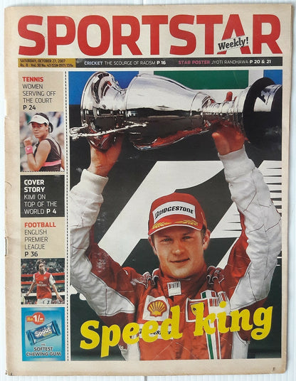 India Sportstar 2006-10 RACING cover issues 10” X 13” (5)