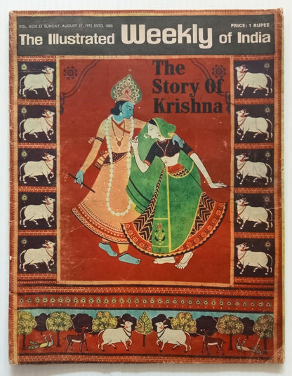 Illustrated Weekly of India 27 Aug 1972 issue Story of Krishna - rolled shipping