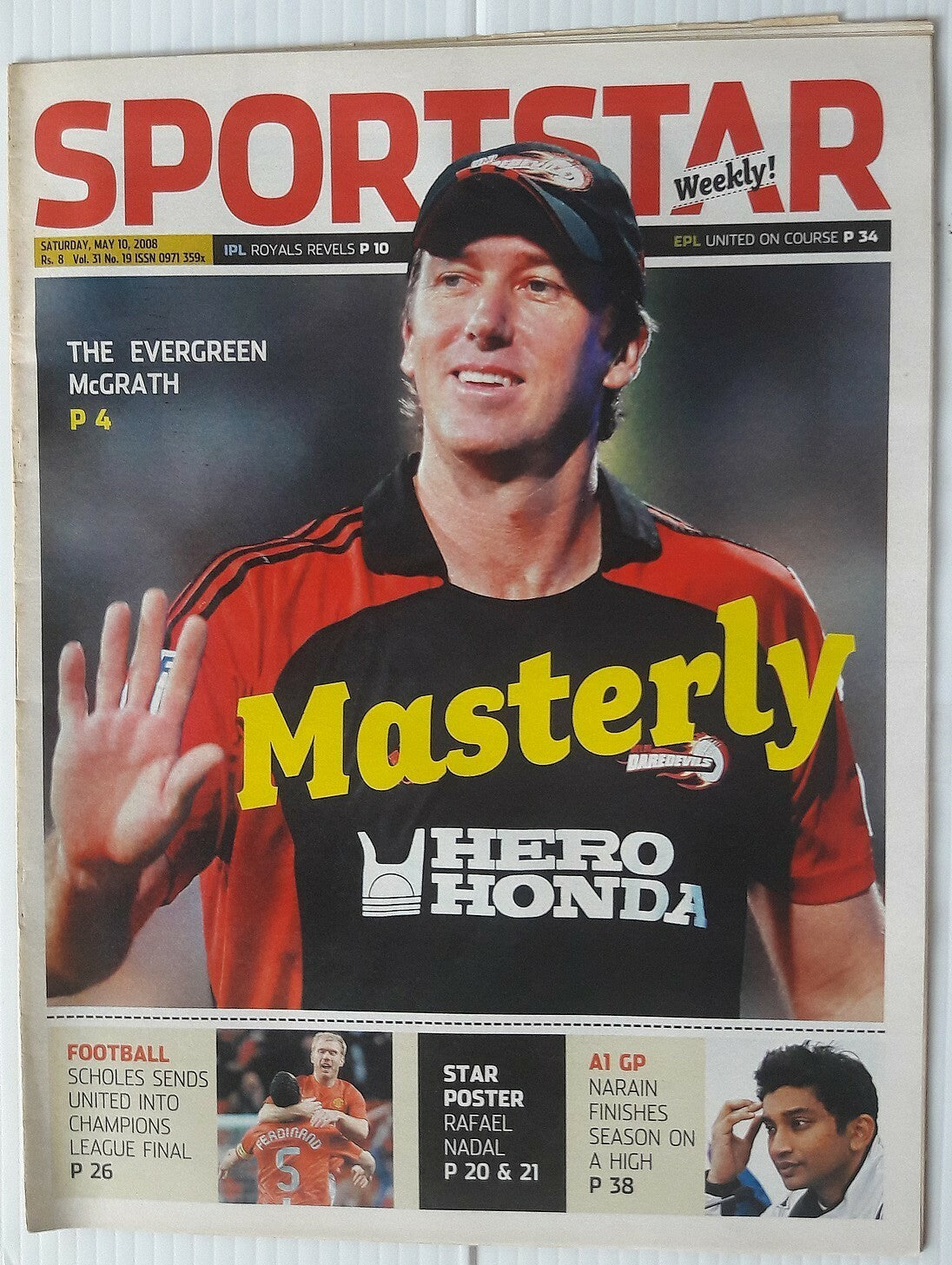 India Sportstar 2008-12 FOOTBALL cover issues 10” X 13” (5)