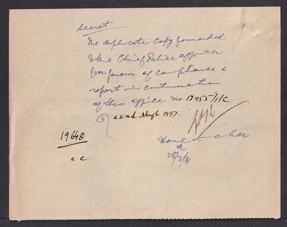 India 1941 LOOKOUT NOTICE Delhi Conspiracy Case