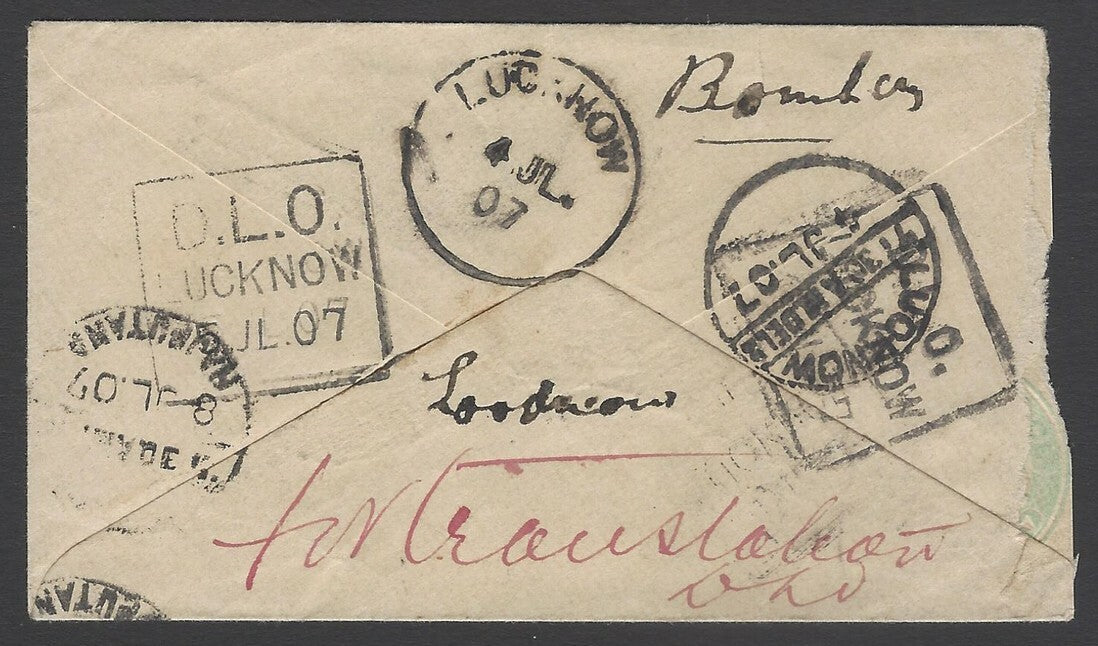 AOPIMT India 1907 DLO LUCKNOW cover