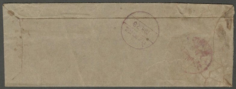 AOP India Indore State 1888 stampless cover postmarked PETLAWAD