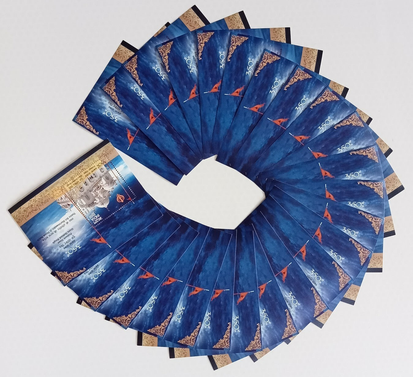 AOP India Harimandir Patna Sahib MS x 100 MNH Sikhism