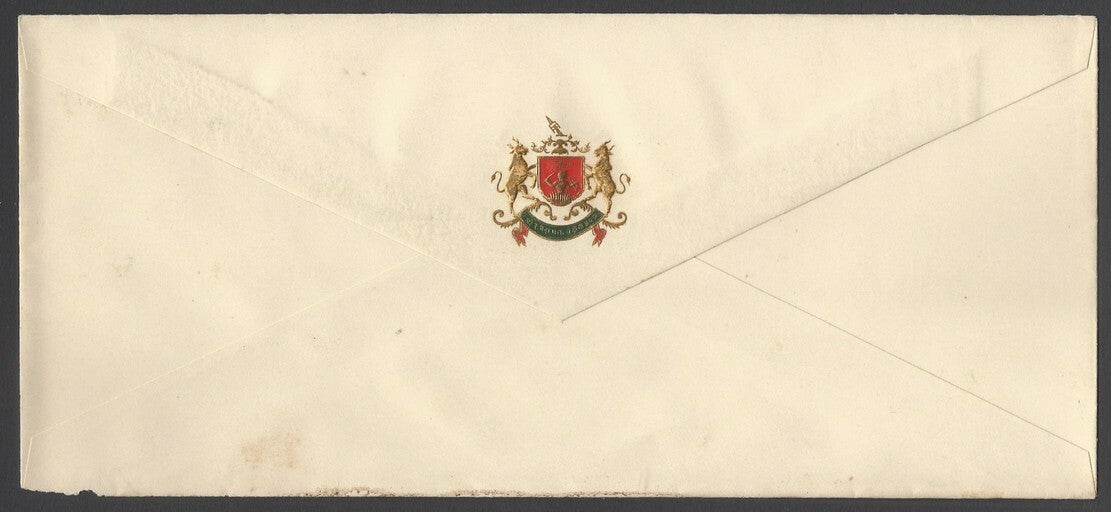 AOPIMT India multicolor crested Coat of Arms envelope BUNDI STATE 