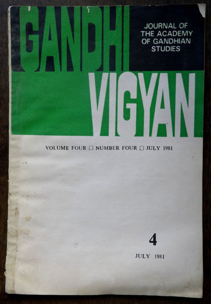 Gandhi Vigyan by Academy of Gandhian Studies July 1981 issue 64pgs India