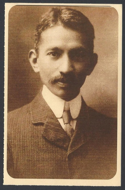 AOP India full back pictorial 50p Gandhi postal card GANDHI 