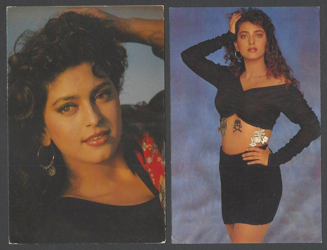Bollywood postcards JUHI CHAWLA x 7 different