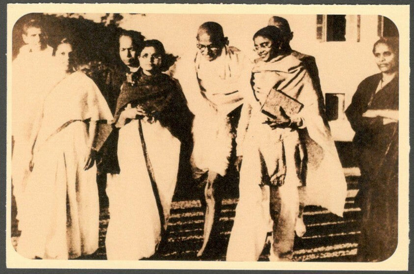 AOP India full back pictorial 50p Gandhi postal card GANDHI 