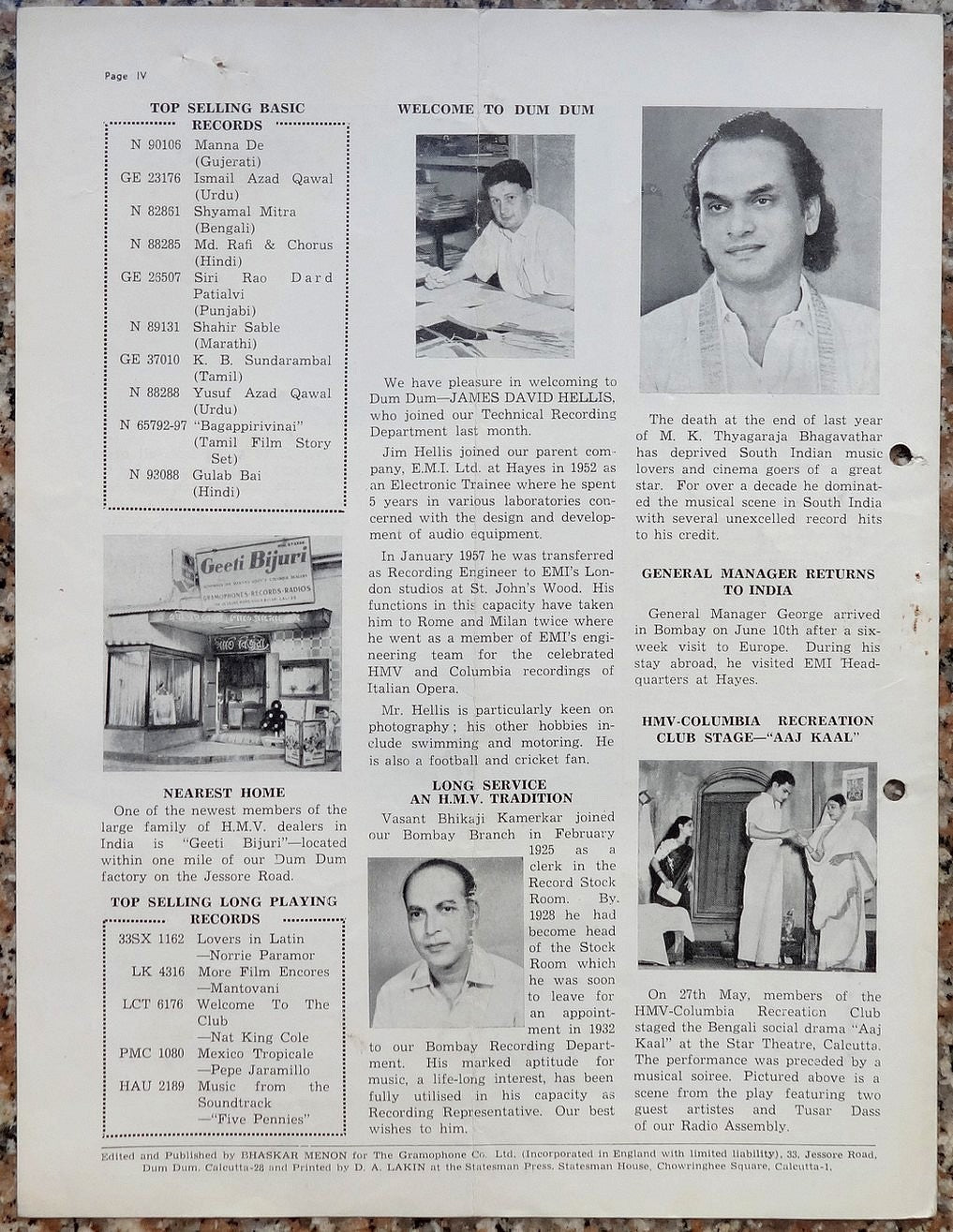 India THE VOICE June 1960 HMV Magazine - My Fair Lady