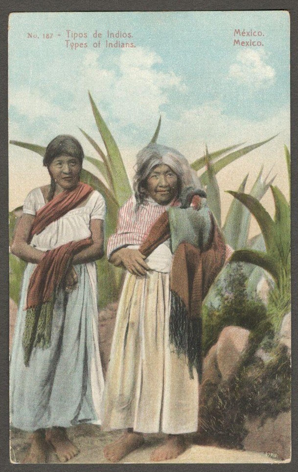 (AOP) Mexico Types of Indians postcard