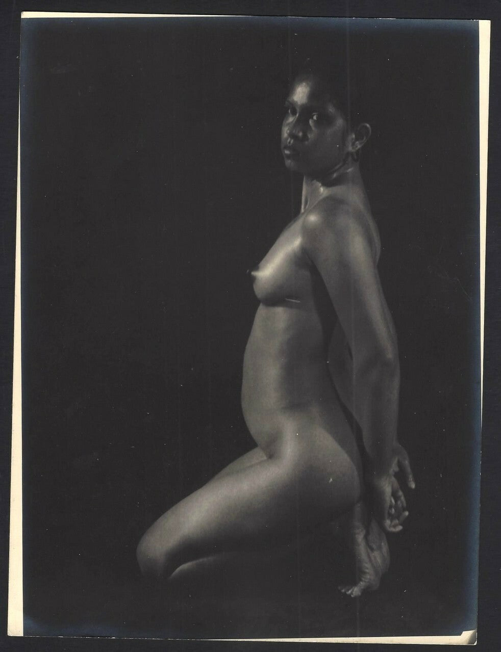 India vintage Nude Art photo 17cm x 23cm
