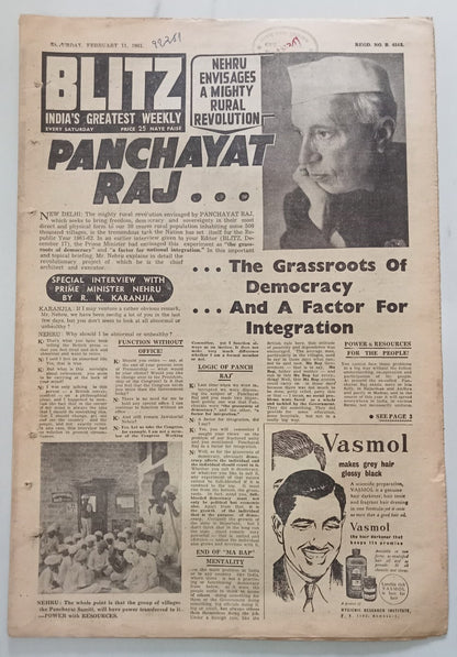 AOP India BLITZ 11 Feb 1961 END OF "MA BAP" MENTALITY (R )