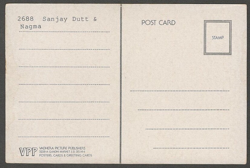 AOP India Bollywood vintage postcard SANJAY DUTT &HEERA RAJAGOPAL