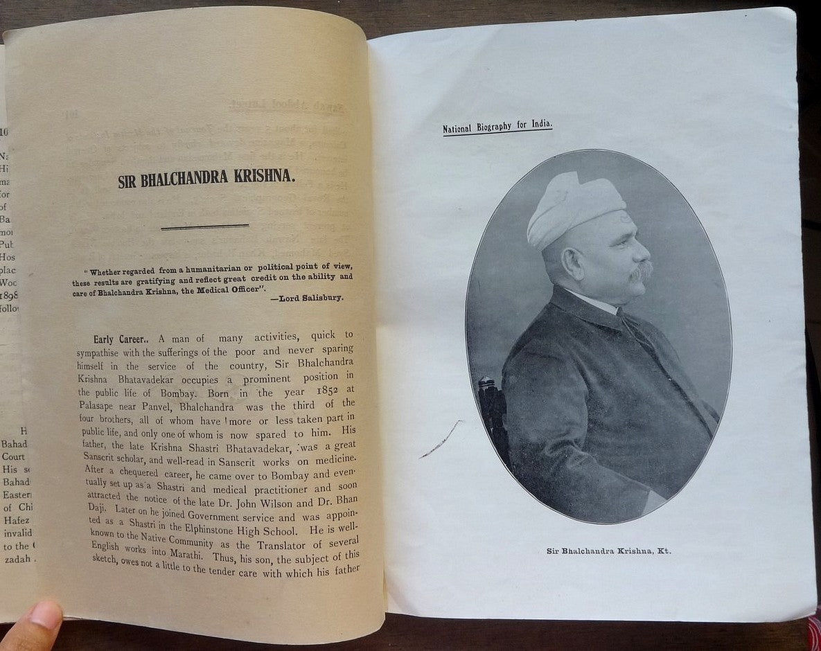 A National Biography of India Volume 1 1911 DAMAGED COVER 10 plates