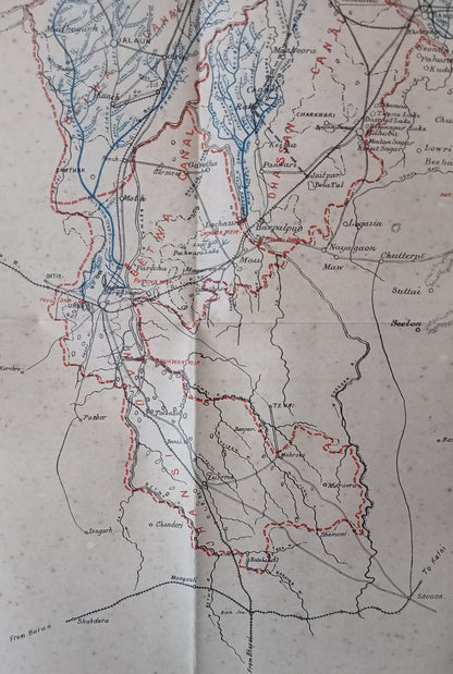 Vintage Survey of India UNITED PROVINCES CANALS COMPLETED & PROPOSED 26" x 39"