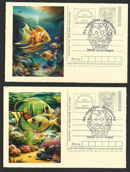 India 2024 World Ocean Day cards ANGEL FISH (2)