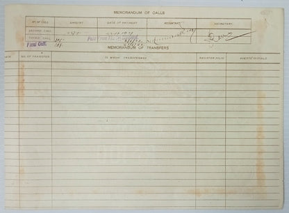 AOP India 1921 SARASWALI GINNING & MANUFACTURING Co. Ltd share certificate