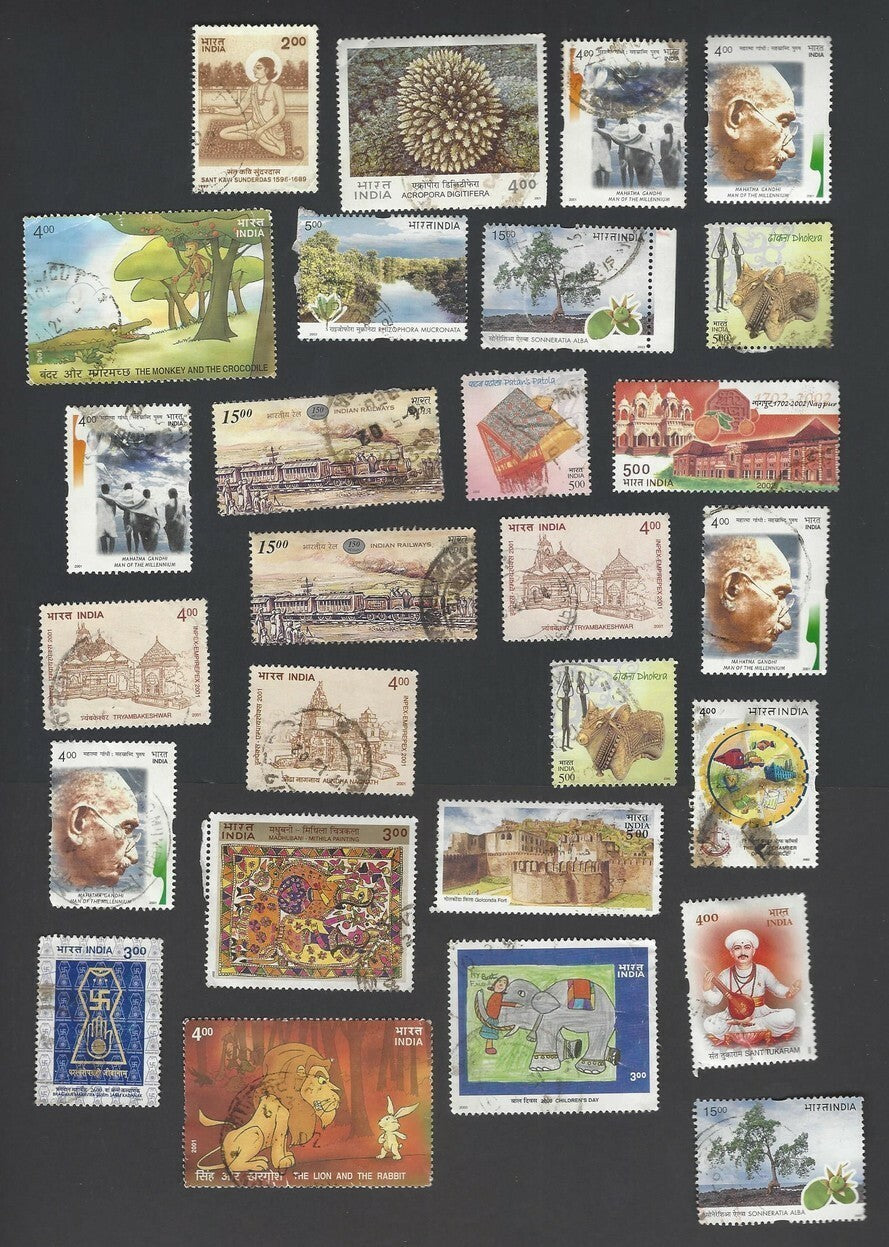 India 1990s to 2010 off paper mixture – mostly different 220+ stamps