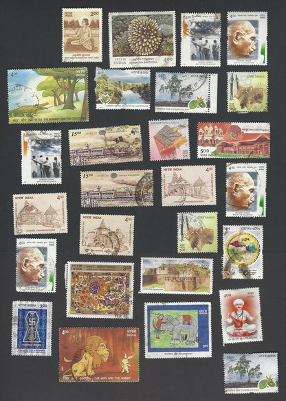 India 1990s to 2010 off paper mixture – mostly different 220+ stamps
